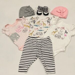Cute Animal Print Baby Girl Bundle of 8 pieces